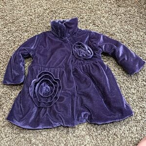 Donna Salyers Fabulous Furs purple 2T fur with flower details
